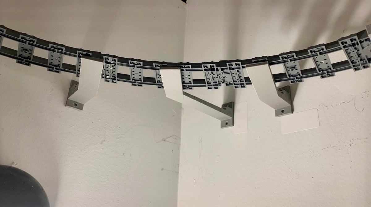 Wall Brackets for Lego Track - Enough for 10’x10’ room