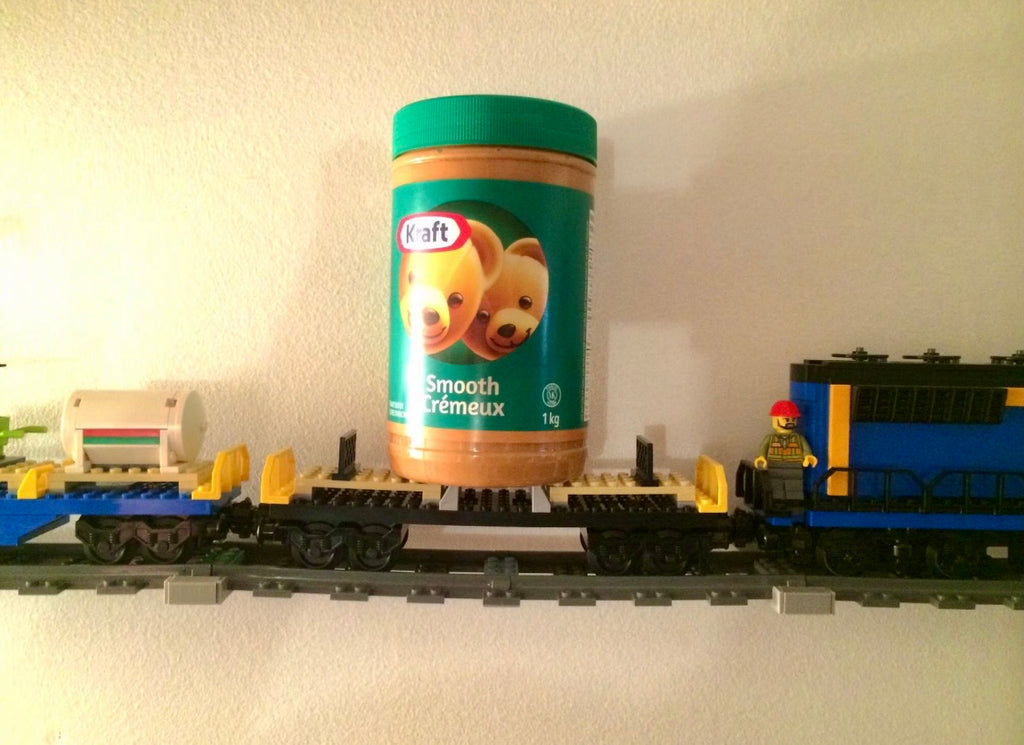 Wall Brackets for Lego Track - Single Track