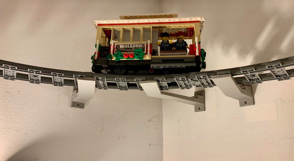 Wall Brackets for Lego Track - Enough for 10’x10’ room
