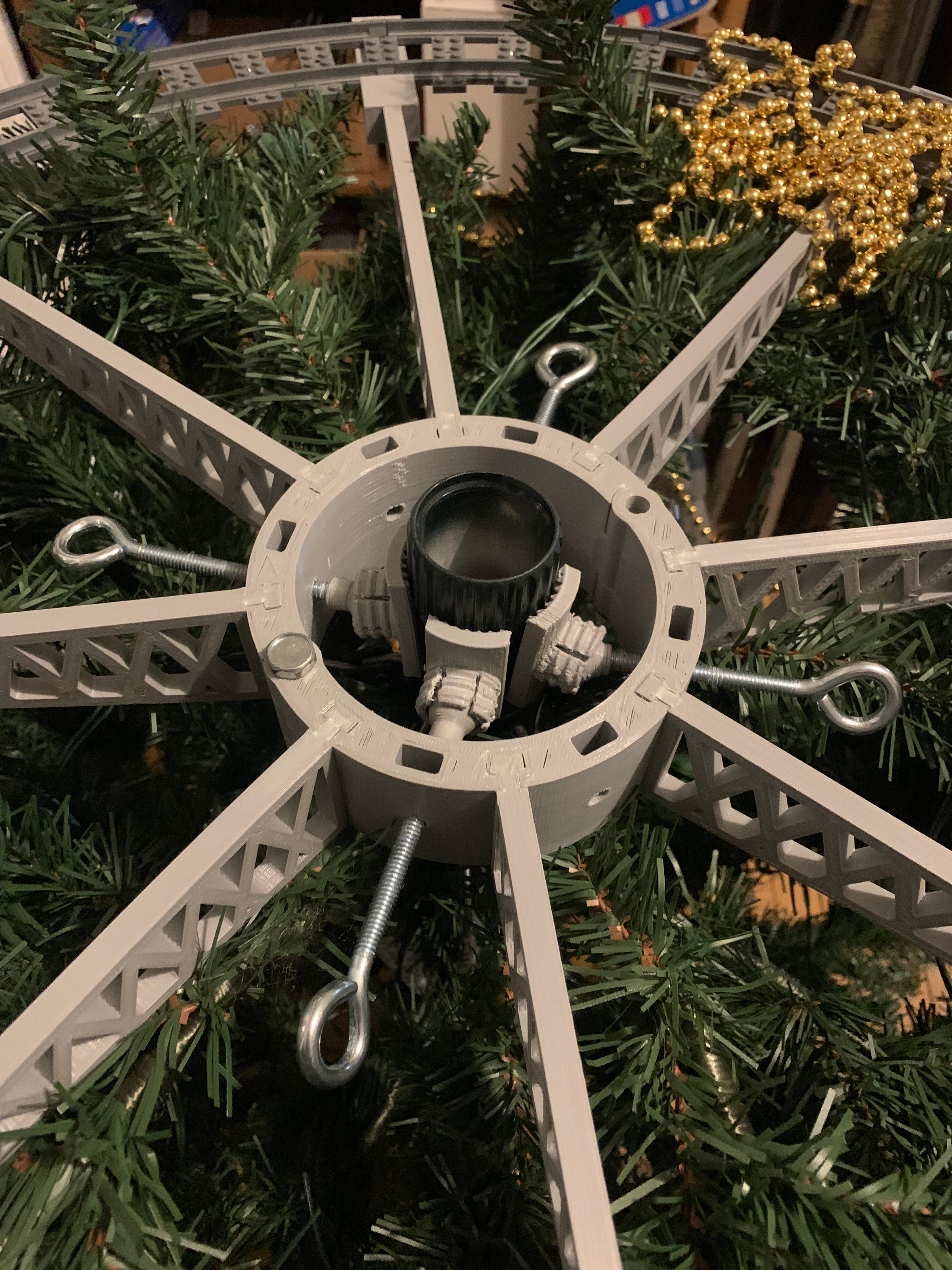 Christmas Tree Train Track Bracket - Lego Track