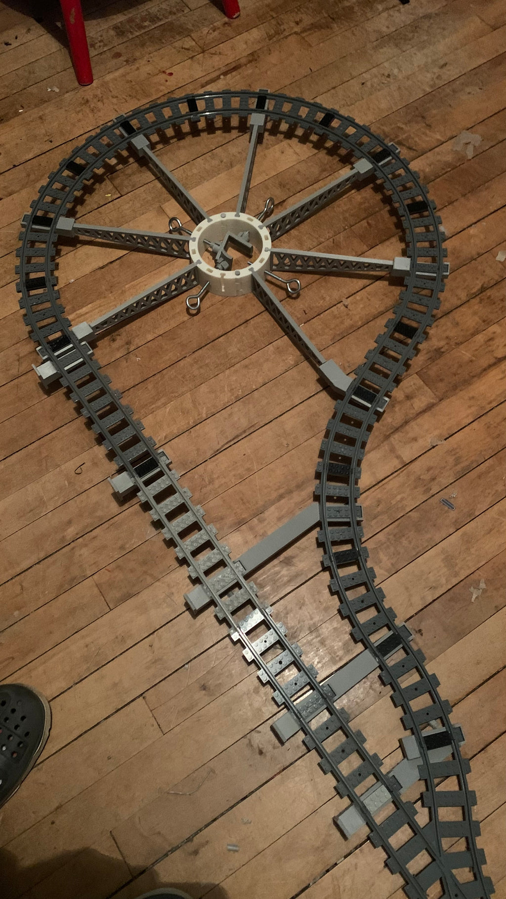 Roundabout Brackets for Lego track Reversing Loop