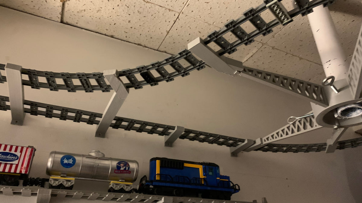 Roundabout Brackets for Lego track Reversing Loop
