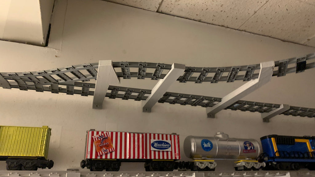 Roundabout Brackets for Lego track Reversing Loop
